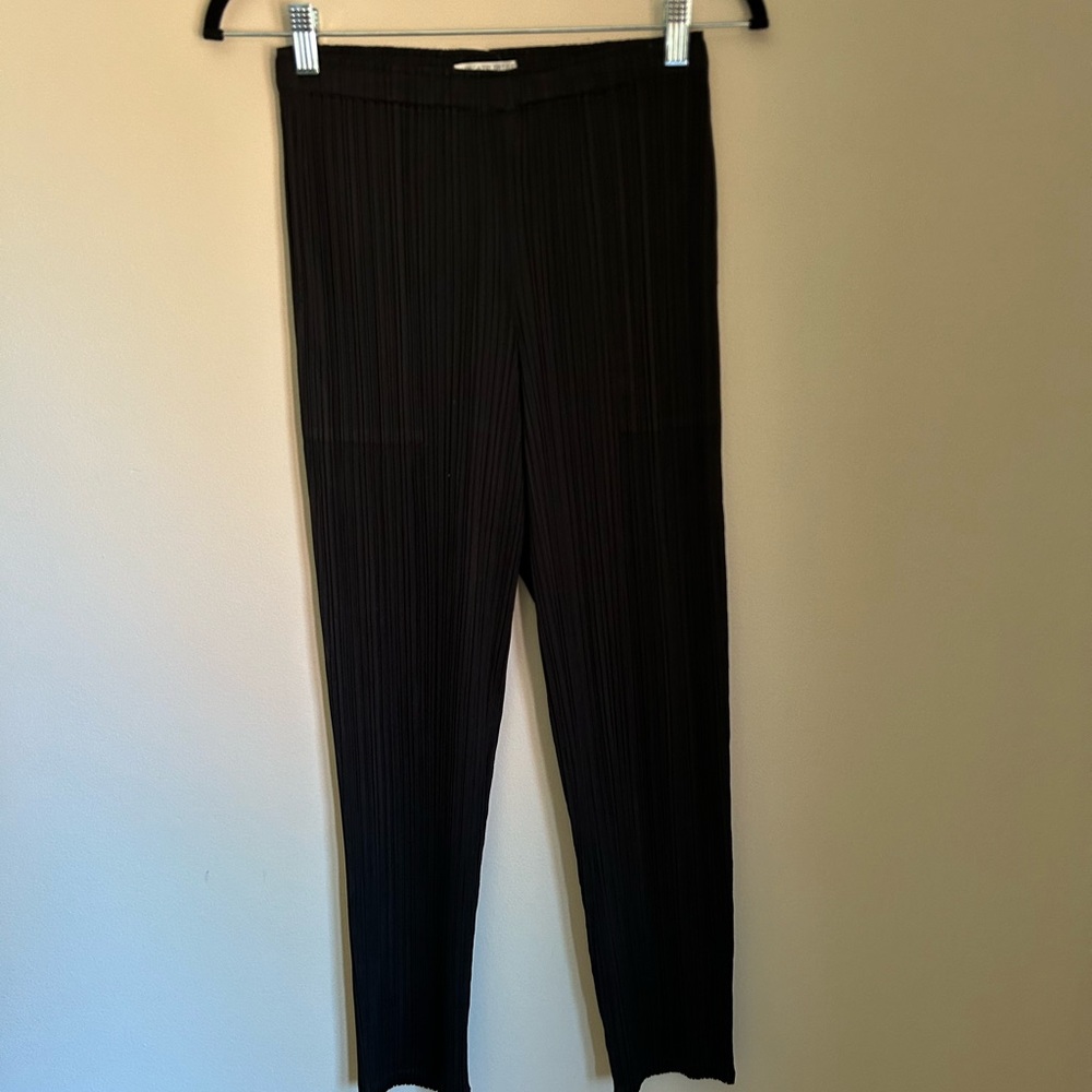 Black Vintage Croppped Issey Miyake Pleats Please Trousers